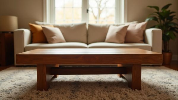 Optez pour une table basse en bois massif pour un salon chaleureux